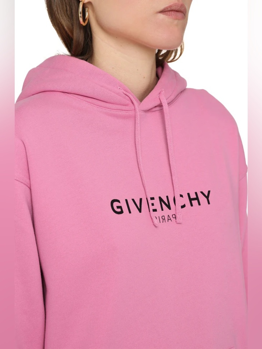Givenchy Pink Pullover Hoodie with Black Logo